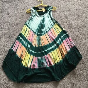 Sleeveless tie dyed dress